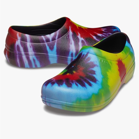NWT Crocs Unisex-Adult On the Clock Clog, Tie Dyed, Men’s Size 11 - Picture 2 of 2